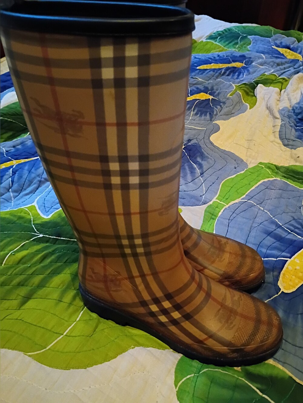 Burberry Rainboots Wellies Tartan Boots 40
